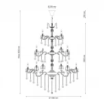 Подвесная люстра Lucia Tucci Barletta 122.60 coffe gold