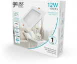 Светильник встраиваемый Gauss Downlight 9031420212 12W 1000lm 4000K IP20 белый LED (220V)