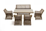 Обеденная группа плетеная на 6 персон, цвет соломенный 4SIS Катания KATS2C4T-6-SET
