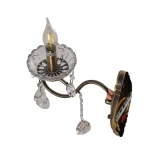 Бра с хрустальными подвесками в форме подсвечника Lumion Luina 8346/1W бронза/прозрачный, металл/хрусталь E14 1*40W 220V