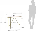 Консольный стол La Forma (ex Julia Grup) Elisenda (Золотой,Белый/ Сталь,Стекло,Металл)