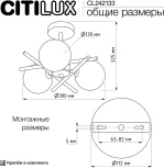 Потолочная люстра на штанге Citilux Ronny CL242133 (220V, шарики)