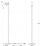 Торшер Maytoni Bansky MOD129FL-01B (220V, выключатель)