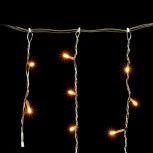 Гирлянда Бахрома 3,1 x 0,5 м Желтая с Мерцанием Белого Диода 220В, 150 LED, Провод Прозрачный ПВХ, IP54