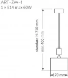Потолочная люстра на штанге Kutek ARTU ART-ZW-1(N/А)