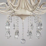 Потолочная люстра Eurosvet 12205 12205/8 белый (хрусталь Strotskis, подсвечник, свеча)