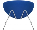 Кресло дизайнерское EMILY (синяя ткань AF6, хромированная сталь)