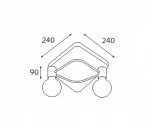Потолочная люстра Italline Vega PL 6088/2 bronze (220V)