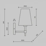 Бра Maytoni Zaragoza H001WL-01BS (220V)