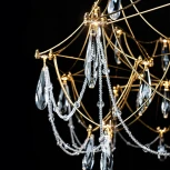 Подвесная люстра светодиодная хрустальная с пультом с регулировкой цветовой температуры Modelux MODELUX ML.5603.1000P BS