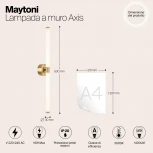 Бра Maytoni Axis MOD106WL-L16G3K (LED, 220V, круглые)
