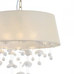 Подвесная люстра с керамическими подвесками (13029/6P Beige) Indigo Tenerezza V000557 (220V, на цепи)