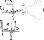Смеситель Blanco Silgranit Fontas II 525143 для кухонной мойки