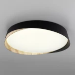 Потолочный светильник RGB круглый Citilux Bonny CL754351G Черный+Клен LED с пультом (220V, круглые)