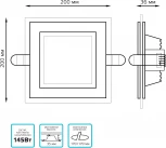 Светильник Gauss Glass 948111218 18W 1480lm 4000K IP20 с дек стек LED