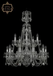 Подвесная люстра Art Classic 11.11 11.11.10+5.240.2d.XL-85.Cr.Sp (220V, хрусталь, на цепи, подсвечник, свеча)