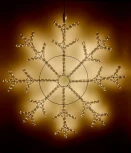 Светодиодная Снежинка "Зимняя Классика" Ø1,1м Тепло-Белая, Дюралайт на Металлическом Каркасе, IP54 Laitcom LC-13047 (220V)