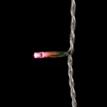 Гирлянда Нить 20м Светло-Розовая с Возможностью Управления 24В, 200 LED, Провод Прозрачный Силикон, IP65