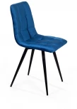 Стул UNO, бархат синий 29 / чёрный конус Top Concept UNO 74696