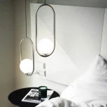 Подвесной светильник Matthew Mccormick Hoop 50 Silver Mila Pendant ImperiumLoft Hoop-B01 (179967-22) (220V, на проводе, шар)