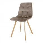 Стул Easy серый с ножками под дерево