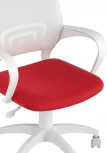 Кресло офисное TopChairs ST-BASIC-W красная ткань крестовина белый пластик УТ000036062