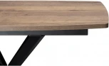 Стол Woodville Палу дуб галифакс табак / черный 551074