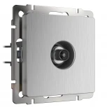 ТВ-розетка оконечная (cеребряный рифленый) Werkel W1183009 (a051363)