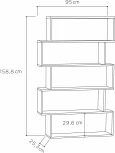 Стеллаж прямой LEVE KAT BOOKCASE LEV00579
