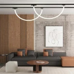 Трековый однофазный трехжильный адаптер для светильников 359128-359133 Novotech Ramo 359127 KONST IP20 15-40W 170-265V (220V)