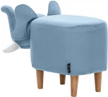 Пуф Leset Slon COMBI (Фанера,Массив дерева,Велюр/Синий,Белый) арт.2500000189944
