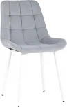 Стул Флекс велюр светло-серый белые ножки 4 шт. Stool Group арт.УТ000035414