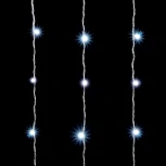 Гирлянда Занавес Облегченный 2 x 3 м Белый 220В, 600 LED, Провод Прозрачный ПВХ, IP54