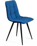 Стул UNO, бархат синий 29 / чёрный конус Top Concept UNO 74696