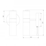Бра Eurosvet Tesoro 70125/1 черный (220V, выключатель)