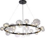 Подвесная люстра Crystal Lux AGATA SP24 V2 BLACK/TRANSPARENTE