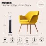 Наземный светильник Maytoni Bronx O576FL-01B (220V, IP54)