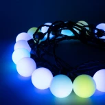 Гирлянда «Шарики» 5м RGB 220В,  20 LED, провод черный каучук, IP65 Laitcom HB20-1-2RGB