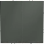 Проходной переключатель двухклавишный с подсветкой (титан) Voltum S70 VLS020406