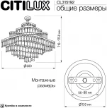 Подвесная люстра Citilux Naiad CL315192 (220V, хрусталь, подвески, на цепи)