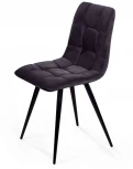 Стул UNO, бархат серый 27 / чёрный конус Top Concept UNO 74648
