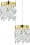 Подвесной светильник (12029/3P Gold) Indigo Anna V000495 (220V, хрусталь, на проводе)