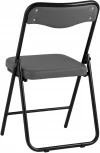 Складной стул Stool Group Джонни экокожа серый каркас черный матовый УТ000035362