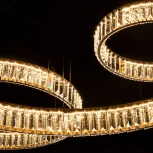 Подвесная люстра Divinare Renata 1135/17 SP-106 (LED, 220V, хрусталь, на тросе, кольцо)