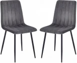 Набор из 2 стульев Evoke Serenity Hesby (Металл/Велюр, Серый) арт.HSBI_DC103_grey_2