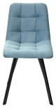 Стул CHILLI-Q SQUARE бирюзовый #H52, велюр / черный каркас, 4 шт./1 к