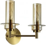 Бра Lumion Madonna 6554/2W бронза/коньячный/металл/стекло E14 2*40W 220V