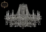 Подвесная большая люстра Art Classic 11.25 11.25.16.300.Cr.Sp (220V, хрусталь, на цепи, подсвечник, свеча)