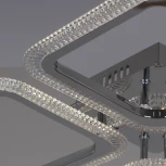 Потолочная люстра на штанге светодиодная с пультом  и ночным режимом Reluce 09838-0.3-04 CR (Умный дом) (220V)