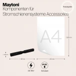 Коннектор питания прямой Gravity черный (магнитный) Maytoni Technical TRA004PC-22B (48V)